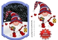 Cute gnome with lantern A5 (blue)