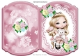 Pretty Girl With Kitten And Flowers Bracket Card
