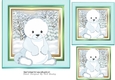 Lovely little polar bear 7x7 Card fronts/toppers