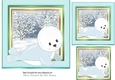 Lovely little seal in the snow 7x7 Card fronts/toppers