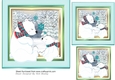 Lovely little polar bear and baby in the snow 7x7 Card fronts/toppers