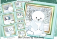 4 Lovely little snow animals 7x7 Card fronts/toppers mini kit