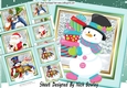 4 Lovely christmas cards 7x7 Card fronts/toppers mini kit