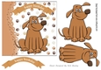 Playful brown puppy dog 7x7 card front