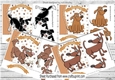 4 toony playful dogs card fronts 7x7 mini kit