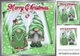 Lovely christmas gnomes with green stars 8x8