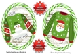 UGLY CHRISTMAS SWEATERS Green stripe toppers
