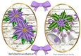 2 pretty lilac poinsettias/bells toppers with bows
