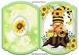 Lovely Sunflower folded bracket card with gnome (two)