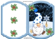 Lovely Christmas gnome with snowflake folded card (two)