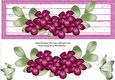 Pretty pink border of flowers with butterflies DL