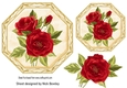 Pretty red roses in ornate toppers