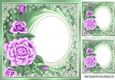 pretty Lilac and white flowers on lace bracket card