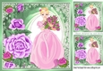 pretty princess with lilac and pink roses 8x8