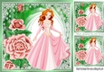 pretty princess with peach roses 8x8