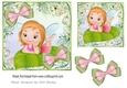 green Floral 7x7 card front/topper with cute faerie on a leaf
