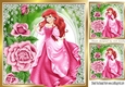pretty princess with cerise roses 8x8