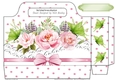 Pretty Pink Roses on lace and bow polkadot Tote Bag