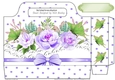 Pretty Purple Roses on lace and bow polkadot Tote Bag
