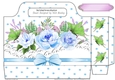 Pretty Blue Roses on lace and bow polkadot Tote Bag