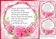  red flowers ornate card front/insert 8x8 with birthday verse