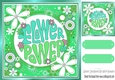 FLOWER POWER! Blue Flowers good vibes 8x8