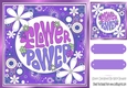 FLOWER POWER! Purple Flowers good vibes 8x8