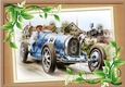 Lovely A4 Vintage Car  (one) Big Card