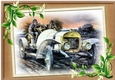 Lovely A4 Vintage Car (Three) Big Card