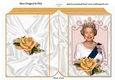 Lovely Folded book of the queen with gold roses 