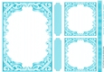 Ornate Turq frame card front/insert A5