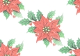 Lovely red poinsettias faded backing paper (Big)