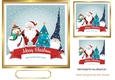 Lovely folklore Christmas santa with friends 7x7