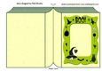 Lovely Halloween Frame Green A5 folded book