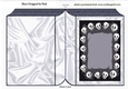 Lovely Halloween Frame with skulls A5 folded book