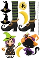 Lots of lovely Halloween witches/moons a variety of cutouts
