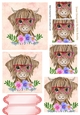 Highland Cow with flowers pyramids