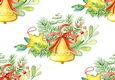 Pretty Christmas Bells and fern (BIG) Backing paper