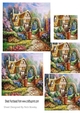 Pretty Cottage with flowers pyramids
