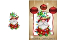Lovely Christmas Gnome with Baubles (two) A5 Folded Card