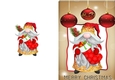 Lovely Christmas Gnome with Baubles (four) A5 Folded Card