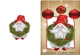 Lovely Christmas Gnome with Baubles (five) A5 Folded Card