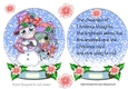 Lovely Snowman with girl snow globe (blue)