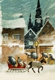 Lovely Christmas Snow Scene with a sleigh A4