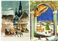  2 Lovely Christmas Snow Scenes A5 Card Fronts
