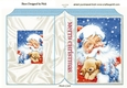 Lovely santa with puppy folded book