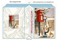 cute puppy and animals with christmas letters folded book