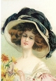 Beautiful Vintage Lady in a Hat A4 (one)