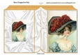 Beautiful Vintage Lady in a Hat A4 folded book (one)
