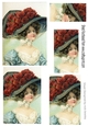 Beautiful Vintage Lady in a Hat A4 (two) pyramids